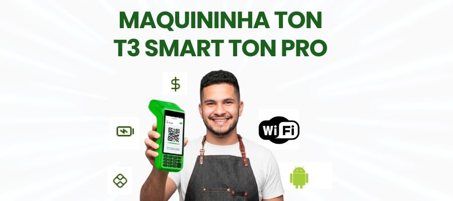 maquininha Ton T3 Smart Ton Pro